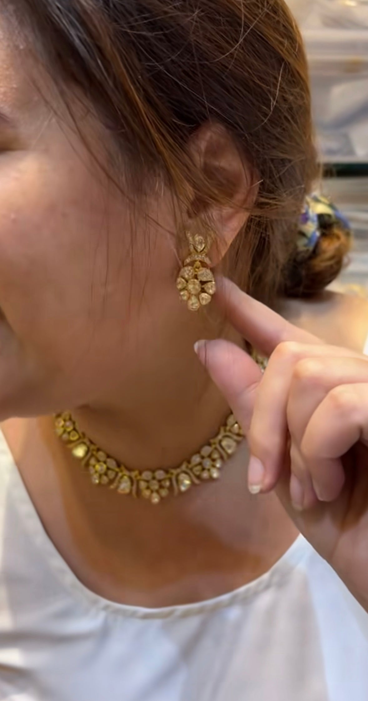 Moissanite Necklace Set