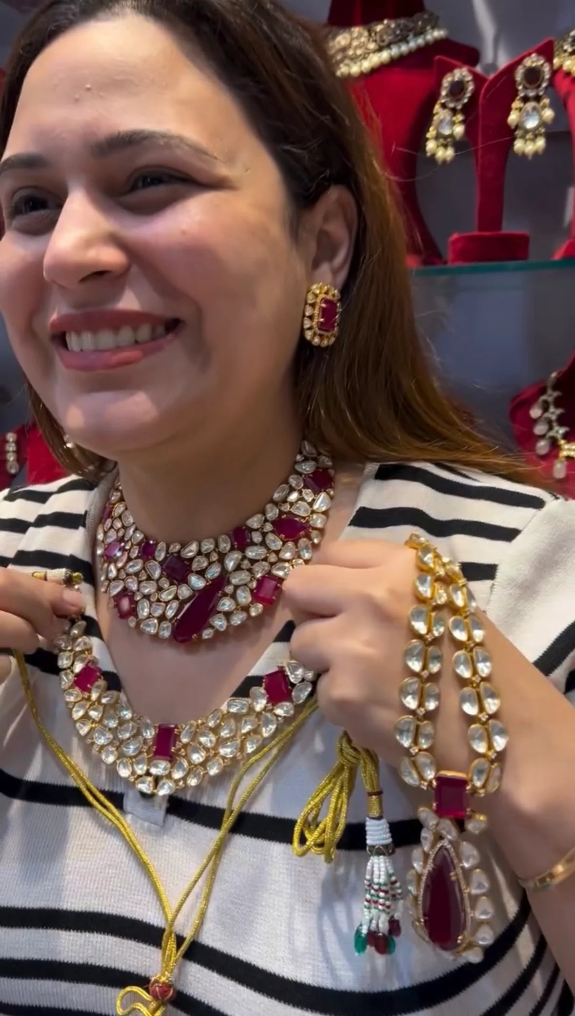 Moissanite Necklace Set